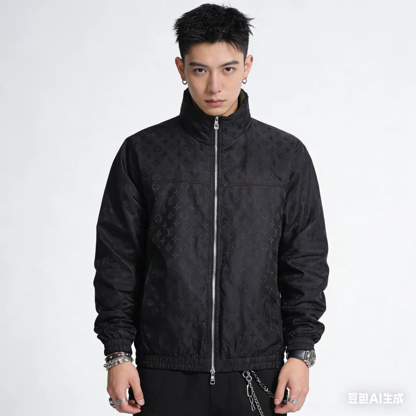 Louis Vuitton/Louis Vuitton 26ss presbyopic double-sided hooded thin coat